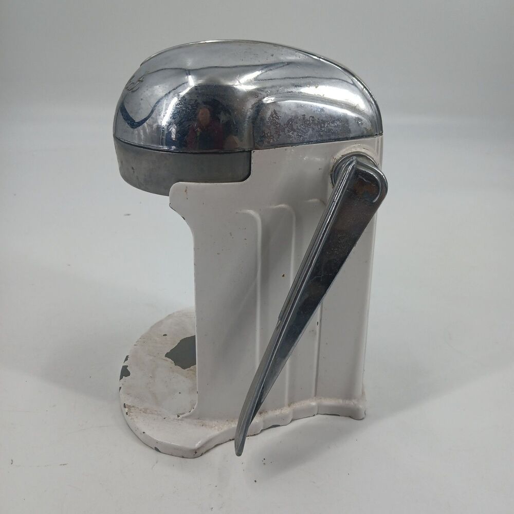Vintage Juice-O-Mat Rival Chrome Metal Tabletop Juicer Citrus Squeezer